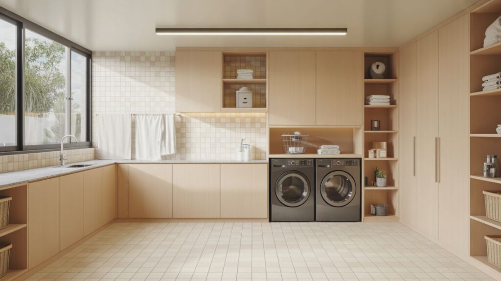 7. Skapa en modern och stilren tvättstuga genom noggrann renovering